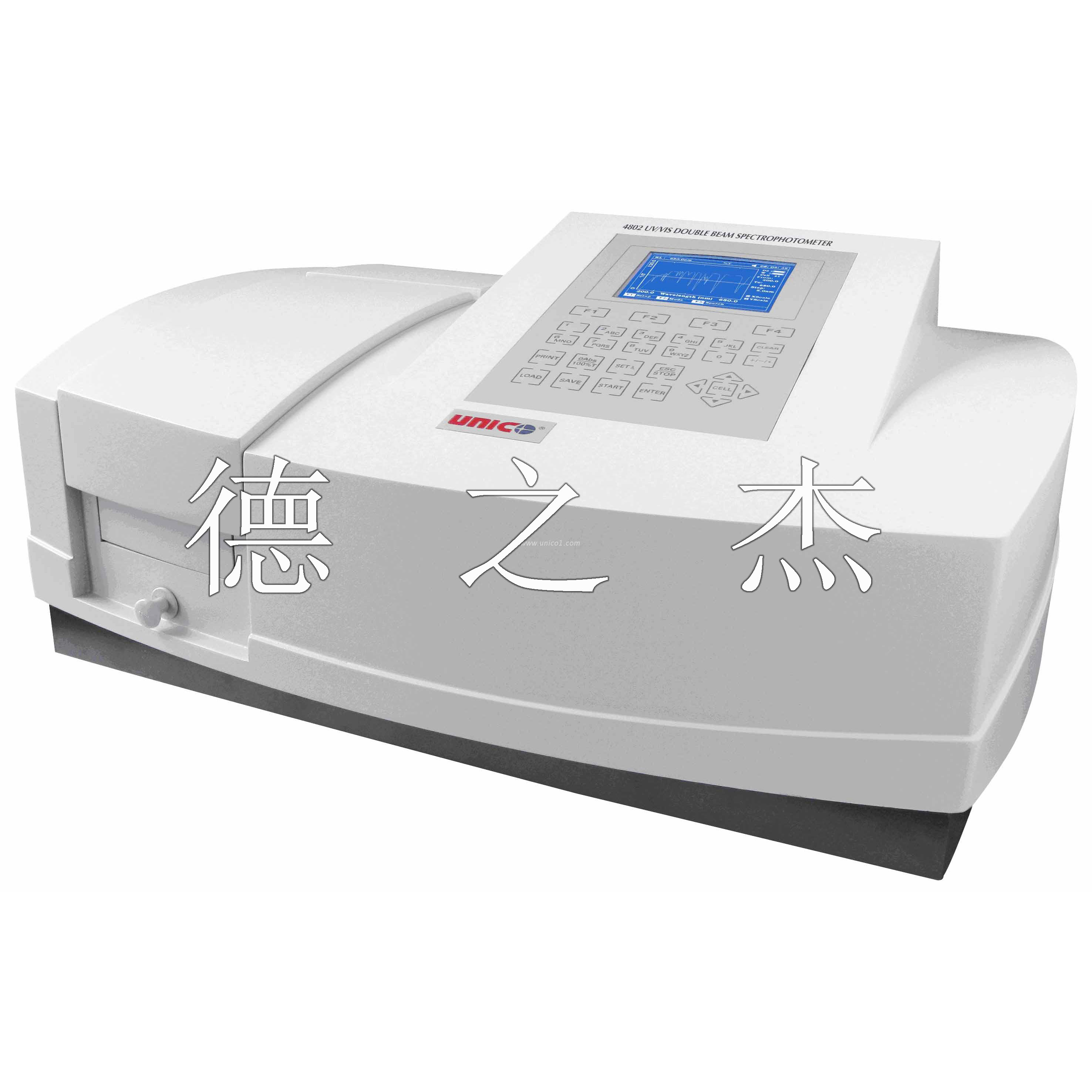 尤尼柯UV-4802大屏幕扫描型双光束紫外可见分光光度计